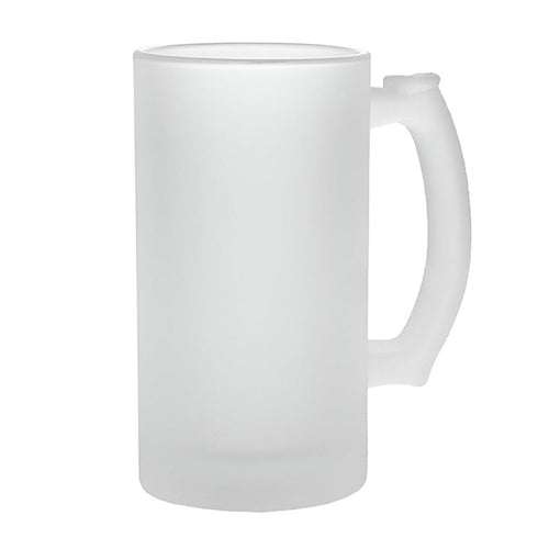 'Trigger' Glass Beer Stein - FROSTED