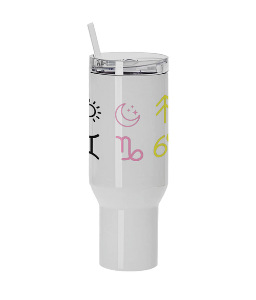Custom Big Three Astrology Travel Mug – Zodiac Sun, Moon & Rising Sign Stainless Steel Cup