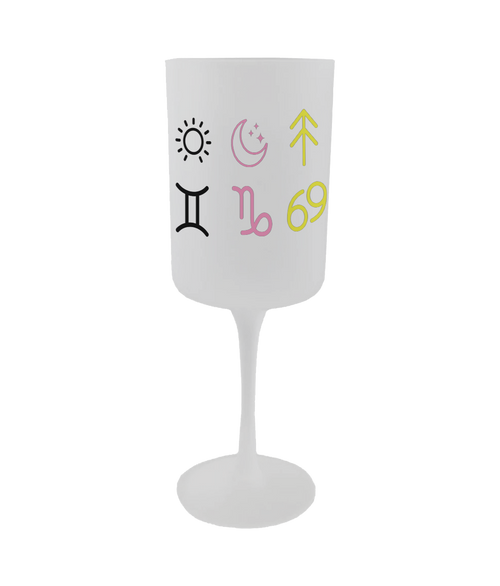 Personalised Wine Glass – Custom Zodiac or City Design
