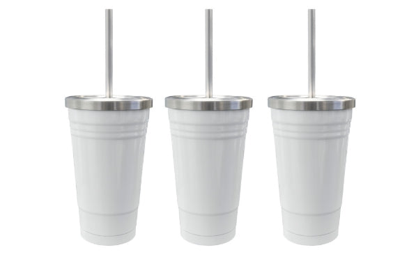 Stainless Steel Zodiac Tumbler – 16oz with Straw
