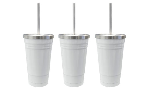 Stainless Steel Zodiac Tumbler – 16oz with Straw
