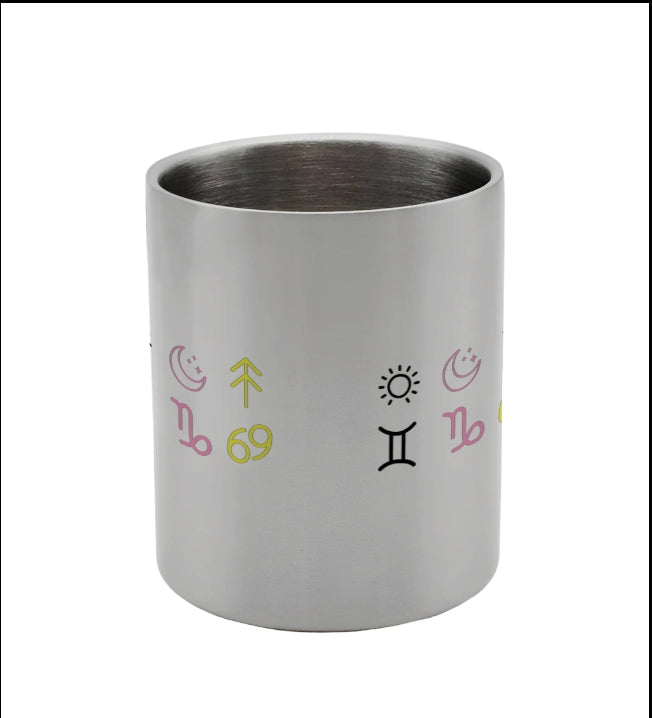Stainless Steel Zodiac Mug – 300ml Silver