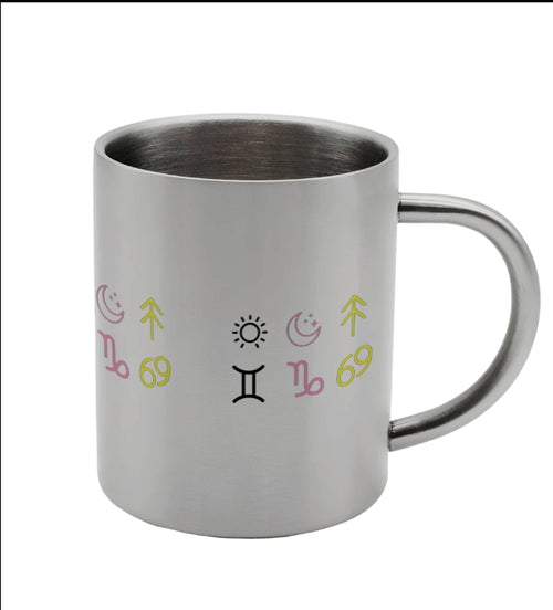 Stainless Steel Zodiac Mug – 300ml Silver