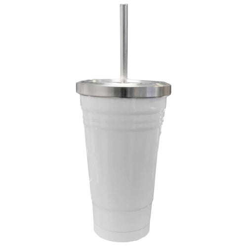 Stainless Steel Zodiac Tumbler – 16oz with Straw