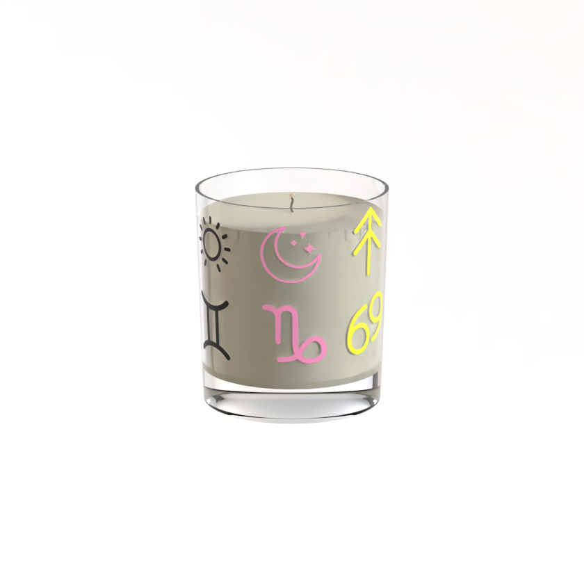 Glowdiac Candle  – Jasmine, Tuberose & White Musk Soft, floral scent