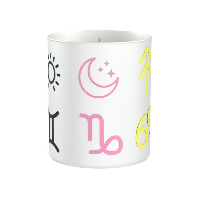 White candle ‘Sign & Scent'